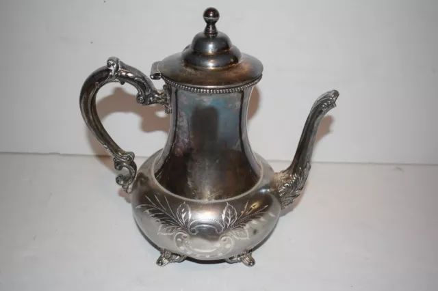 Columbia Quadrupole  Silverplate 9 1/2 " Coffee/ Tea Pot  (Rtg13)