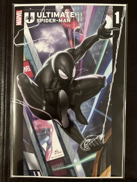 ULTIMATE SPIDER-MAN #1 3RD PRINT INHYUK LEE BLACK VARIANT 705/800 w/COA