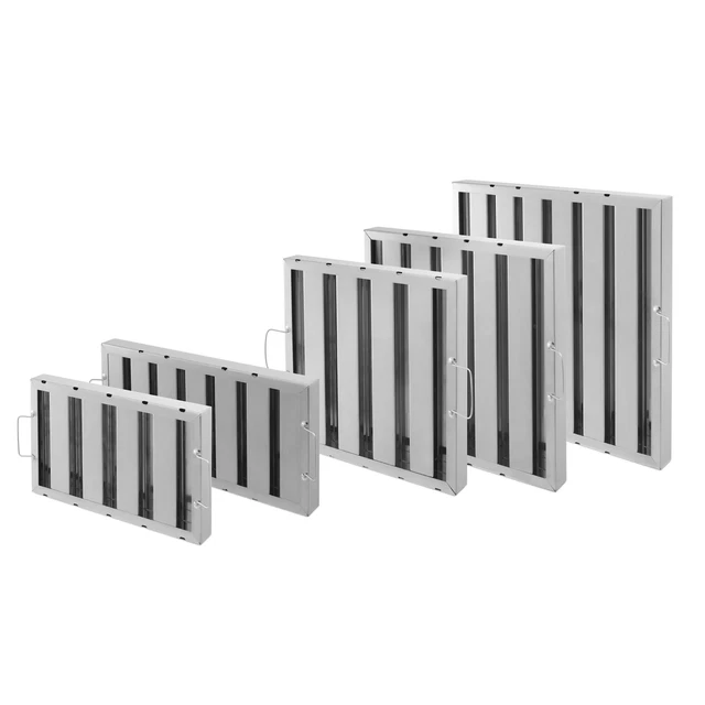 STAINLESS STEEL KITCHEN Extraction Hood Canopy Grease Baffle Filter (5