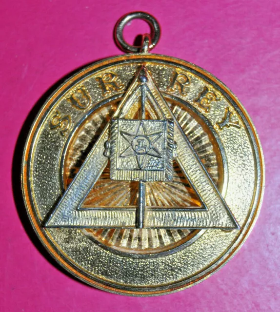 Surrey Past Provincial Grand Standard Bearer chapter collar jewel masonic     **