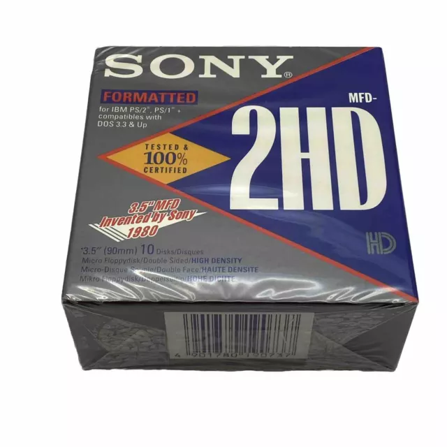 Sony 2hd Ibm Formatted 1.44mb Pack Of 10 Floppy Disks