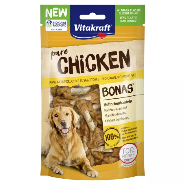 Vitakraft Poulet Bonas Hühnchenhanteln 80 G, Friandise pour Chien, Neuf