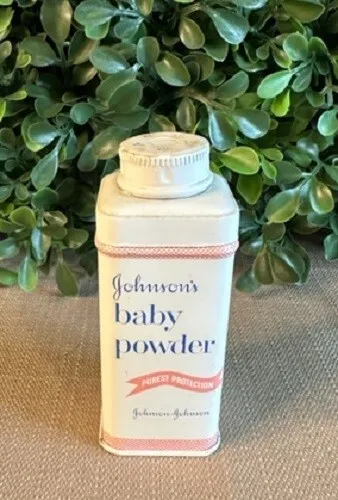 Vintage 1960’s Johnson's Baby Powder Tin  6.5"