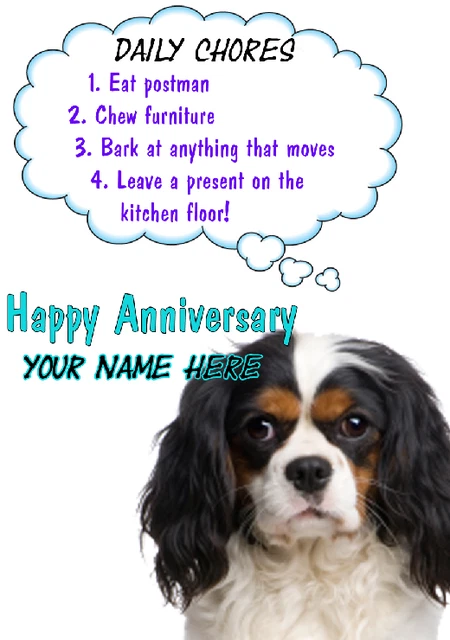 Ornamento Natalizio Personalizzato Per Cani Cavalier King Charles - Con Foto Del Tuo Cane Per Un Albero Di Natale Unico