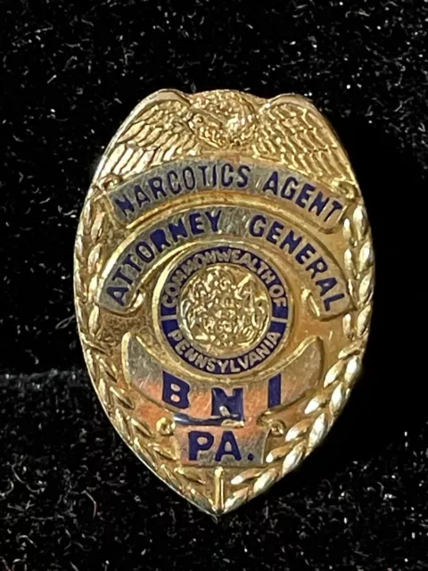 Vintage OBSOLETE Pennsylvania Narcotics Agent: Attorney General Mini Badge Pin