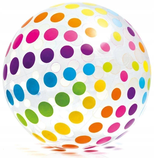 BALLON DE PLAGE INTEX Taille: 107cm Couleur: Multicolore
