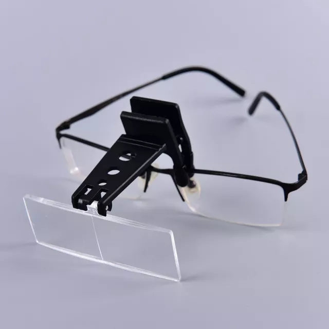 Clip-on Eye Glasses Binocular Magnifier Eyeglasses With 3 Lens 1.5X,2.5X,3._xi