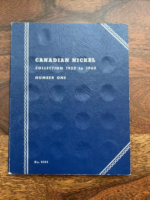 1922-1960 Canadian Nickels Whitman Folder Lot of 14 Nickels 5c
