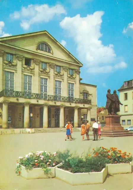 alte AK Weimar - Deutsches Nationaltheater 1972 gelaufen Ansichtskarte C897i