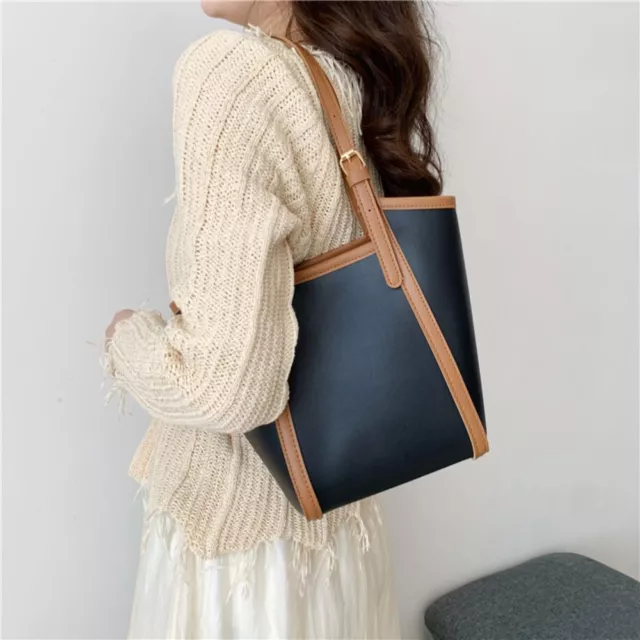 Fashion Women Retro Handbag Large Capacity Shopping Bag New Bucket Bag