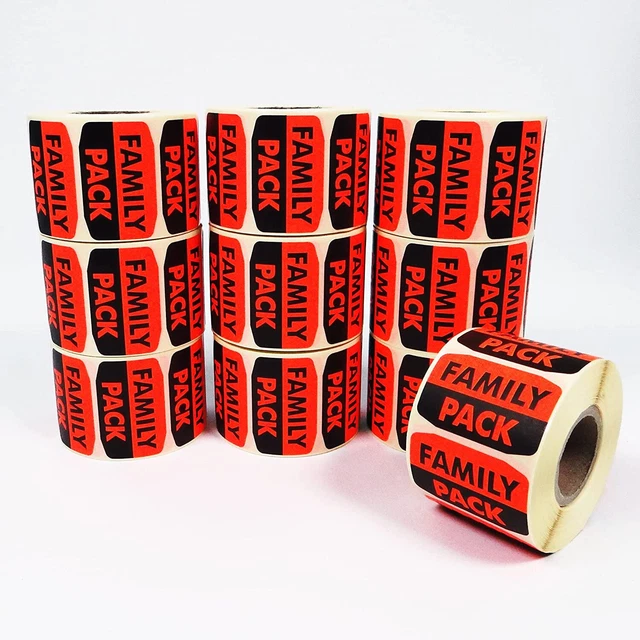 FAMILY PACK Grocery Store Food Labels Sttickers - 1.5" x 1" - 5000 Labels