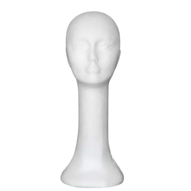 Head Model Reusable Long Neck Women Manikin Head Model Diy Props White