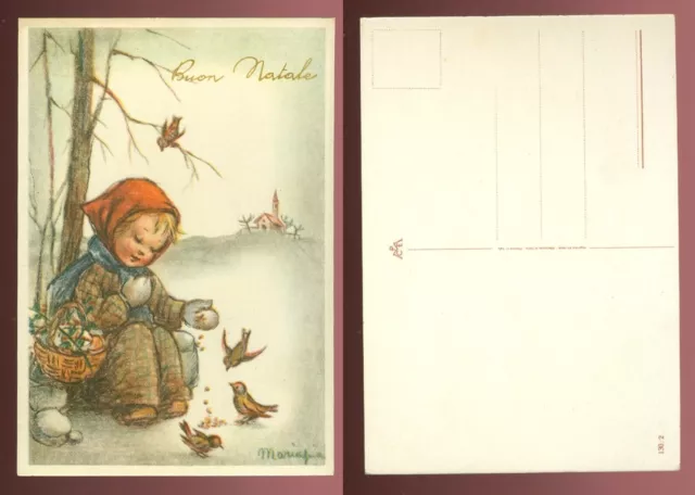 Br2360  Cartolina Del Buon Natale- Illustratore  Mariapia -  Nuova  Vintage