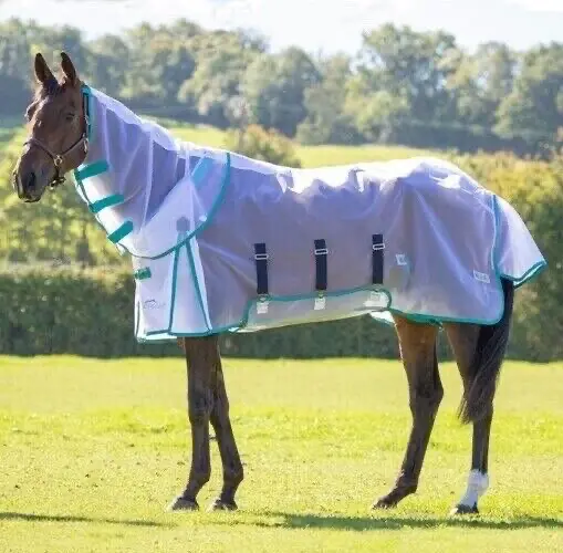 75"  Shires Highlander fine mesh combo neck cover / fly sheet w/ belly wrap