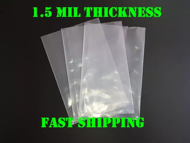 16x24 Clear Open Top Poly Bags Lay Flat Plastic Packaging 1.5Mil Thick Baggies
