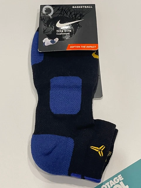 2013 Nike Kobe Lakers Elite Cushioned Dri-Fit Ankle Socks Black Purple Yellow L 2013 Nike Kobe Lakers Elite Cushioned Dri-Fit Ankle Socks Black Purple Yellow L