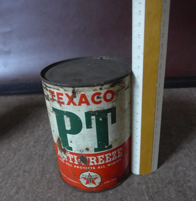 Texaco Oeldose Frostschutzmittel PT  Oldtimer Werkstatt Tankstelle voll Deco