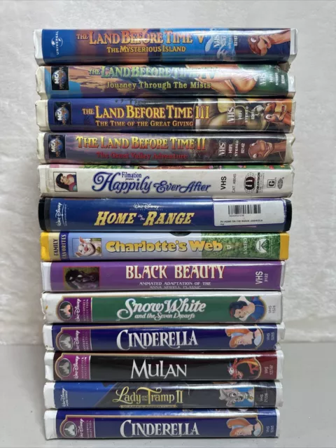 Walt Disney VHS Lot Of 13 Clamshell Lion King/ Dumbo And More!!!