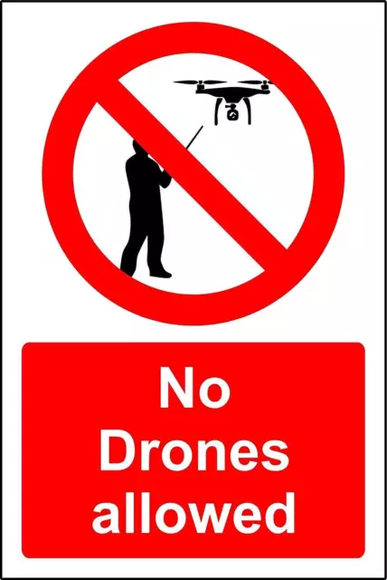 No drones allowed prohibition Safety sign