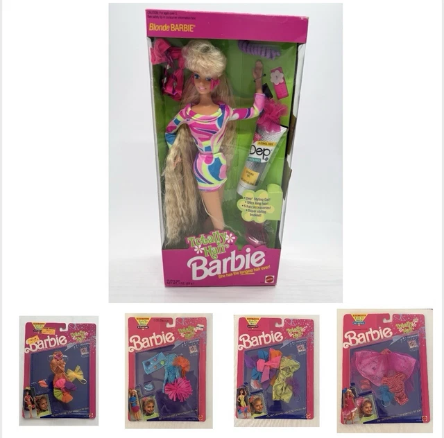Barbie 1991 Totally Hair A.A. Fabriqué en Malaisie NRFB