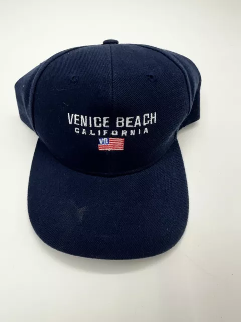 Sombrero de béisbol Venice Beach California azul marino gorra ajustable