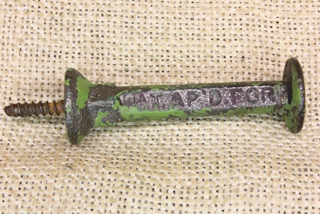 Old Coat Hook Single School Farmhouse Door Stop Rustic Iron 2 3/8” Vintage 1890 3
