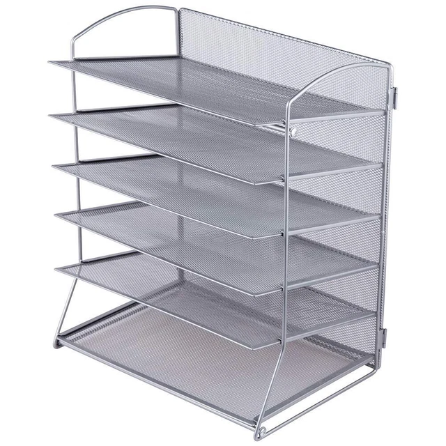 6-Tier Mesh File Organizer: Desktop Document Holder