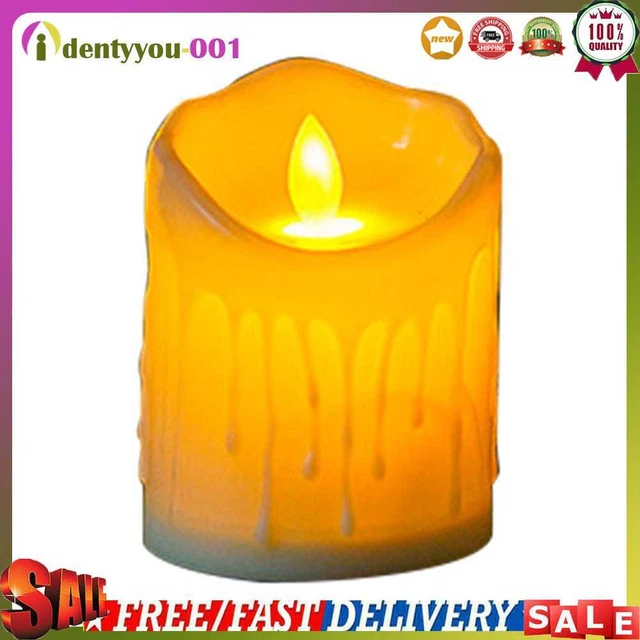 Velas LED sin llama parpadeante para boda hogar fiesta (5x7 cm)