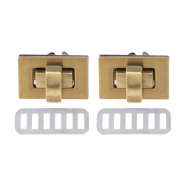 2 piezas Metal Hardware Clip Hebillas Cartera Cierre Cerraduras Bolsa