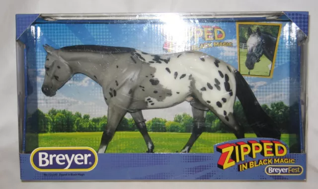 Breyer horse breyerfest special run Zipped in Black Magic black appaloosa NIB