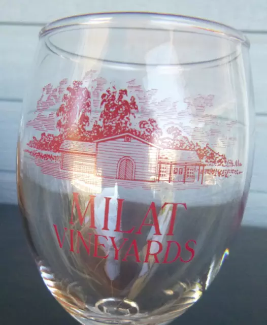 vintage Milat Vineyards Winery wine glass St. Helena California 6 3/4"