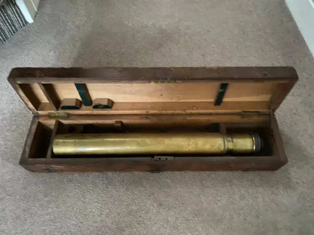 World War I Relic - Sighting Scope, British, Military - Wooden Box - WW1