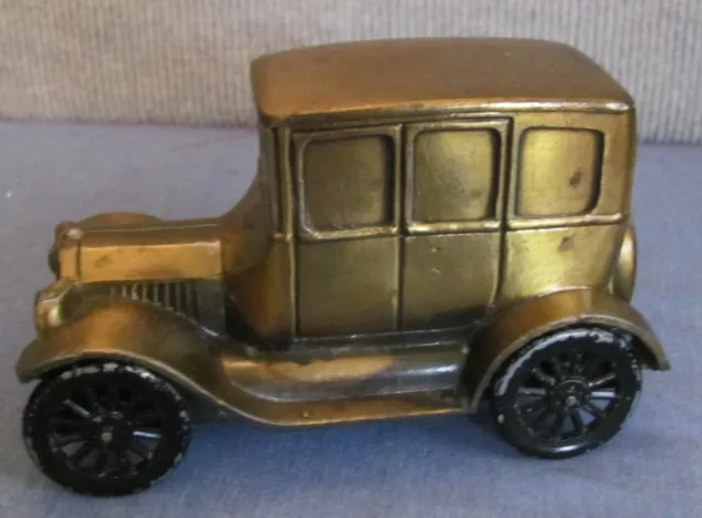 Vintage Banthrico 1926 Ford Metal Car Coin Bank -- Made in USA