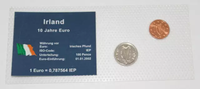 Münzen im Blister Irland 10 Jahre Euro