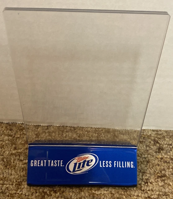 2004 MILLER LITE Beer Table Tent Bar Menu Advertisement Holder Man Cave Lot Of 8