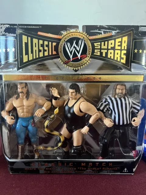 WWE Classic Superstars 3 Pack Andre The Giant, Jake The Snake, Big John Studd