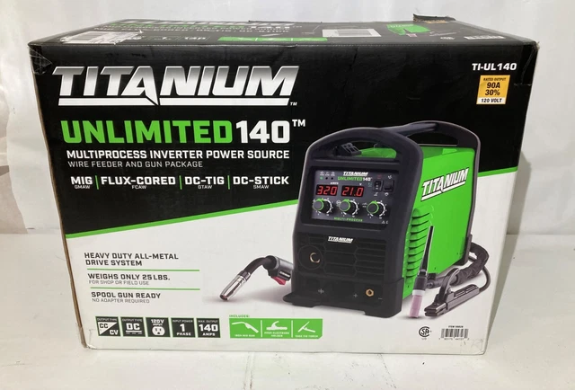 TITANIUM Unlimited 140 Professional Multi process Welder, TI-UL140, 58828 NO GUN