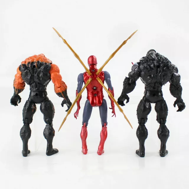 6 Pcs Marvel Spider Man Black Red Venom Gwen 17cm Action Figure Model Collection 3