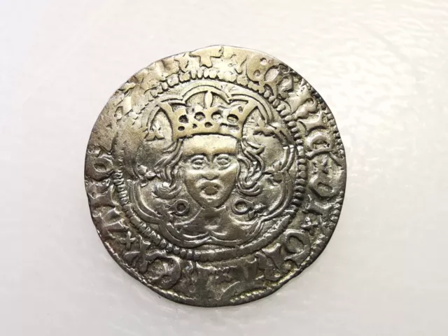 Henry VI, Silver Annulet Issue Halfgroat (1422-30AD), Calais Mint, VF, BA2898
