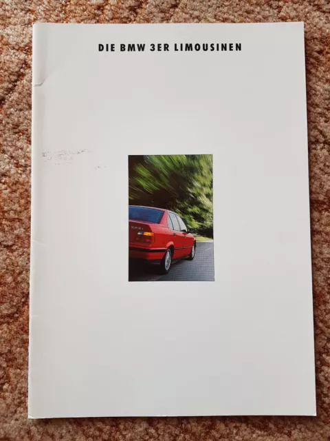 Prospekt BMW 3 er-Limousinen  - E36  -  Ausgabe 2/92