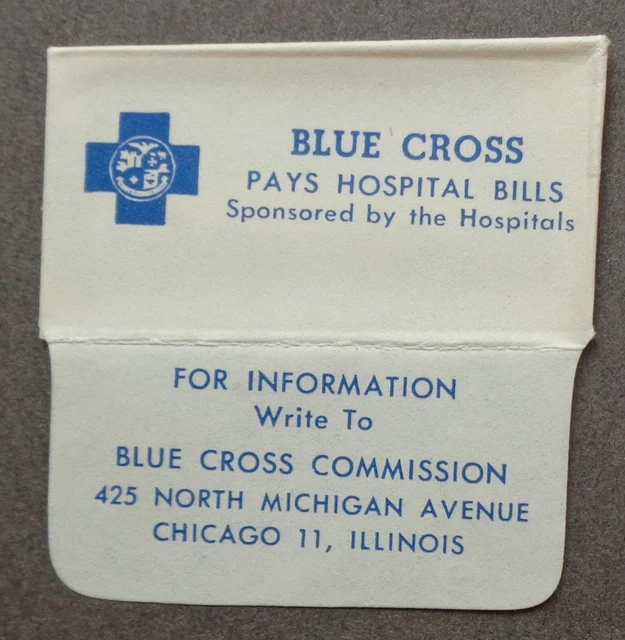 Vintage Razor Blade BLUE CROSS Advertising One Wrapped Blade RARE
