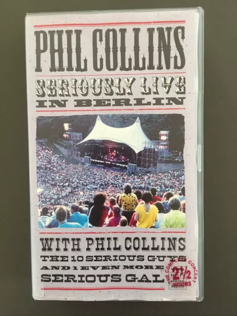 VHS Phil Collins SERIOUSLY LIVE IN BERLIN 1990  Concert Music Video Cassette