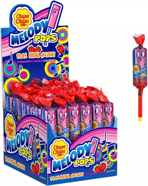 Strawberry Melody Lollipops, 48 Lollipops, Unique Treat Ideal for Sharing and Pa
