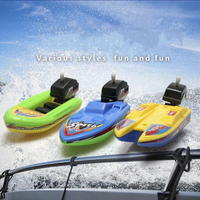 3PCS Ship Boat Bath Toys Educational Baby Bathing Shower Wind Up Kids Play Water