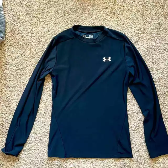 UNDER ARMOUR HEAT Gear Long Sleeve Base Layer Shirt Size Youth XL $12. ...