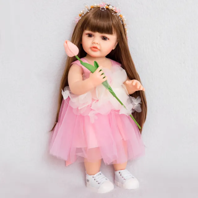 55cm Reborn Doll Full Body Waterproof Cute Girl Doll with Clothes Realistic Toy