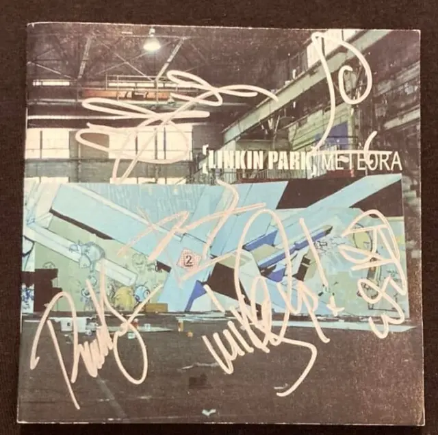 Linkin Park Band Signed Autograph Chester Bennington Rare Meteora Cd Art