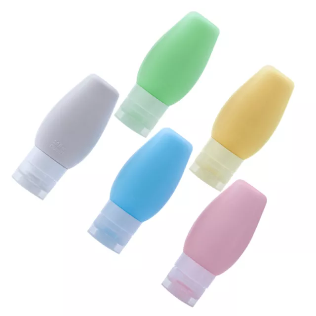 5 Pcs Silicone Lotion Tube Travel Makeup Bottle Empty Tubes