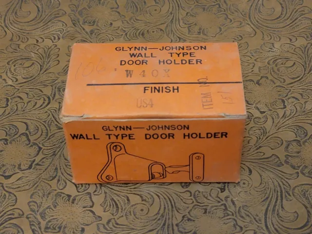Glynn Johnson Wall Type Door Holder W40X - Brass Finish US4 - NOS, Vintage Զ