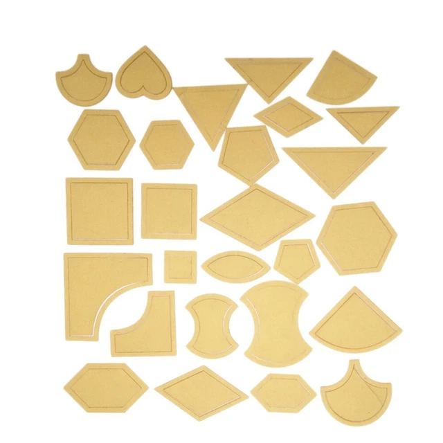 27 un. plantillas transparentes de acolchado multipatrón bordado modelo DI